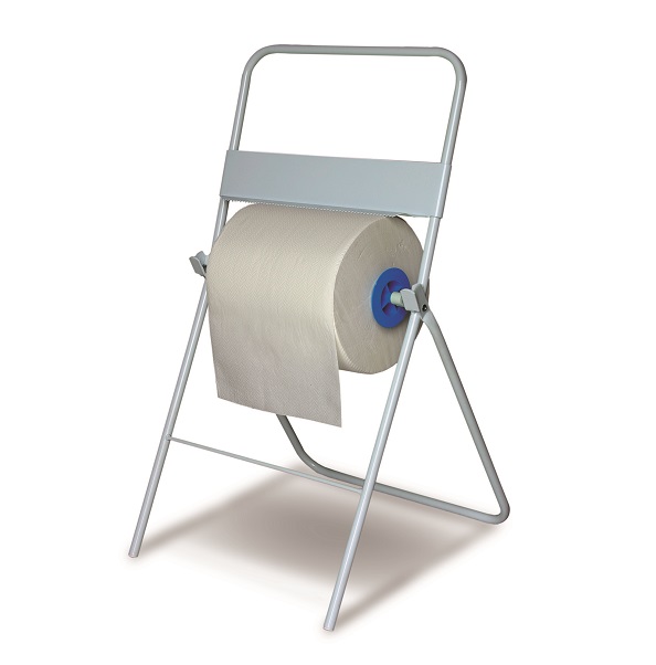Metal Floorstand for Paper Wiper Rolls Up to 40cm Wide